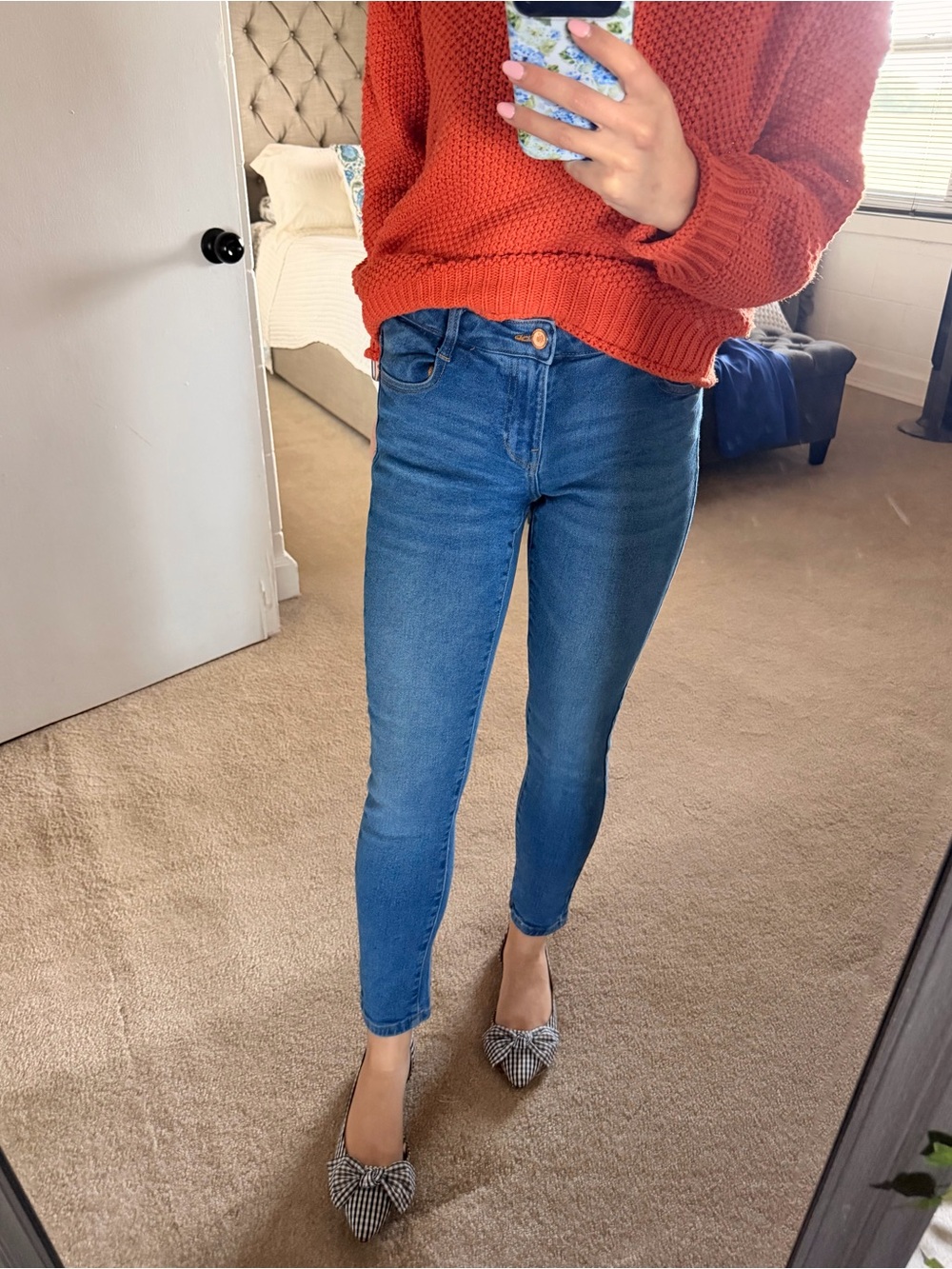 Zara Medium Blue Skinny Jeans Size 6
